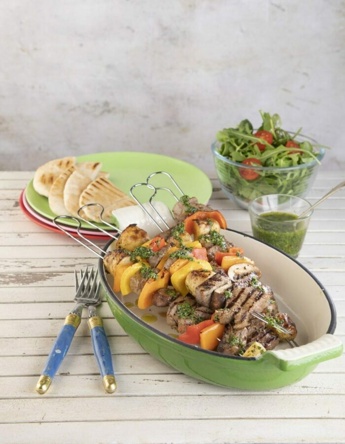 Steak-Skewers-with-Chimichurri-Sauce