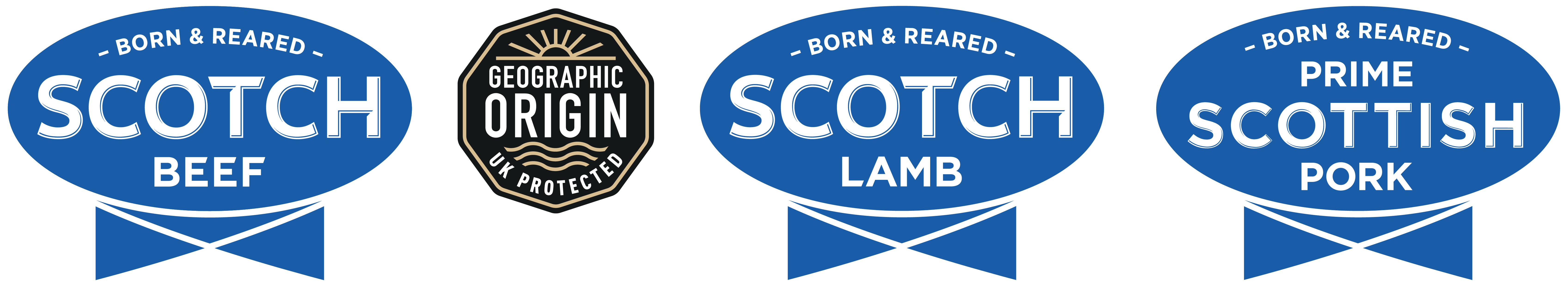 Scotch Beef, Geographic origin protected, Scotch lamb, Prime Scottish Pork.